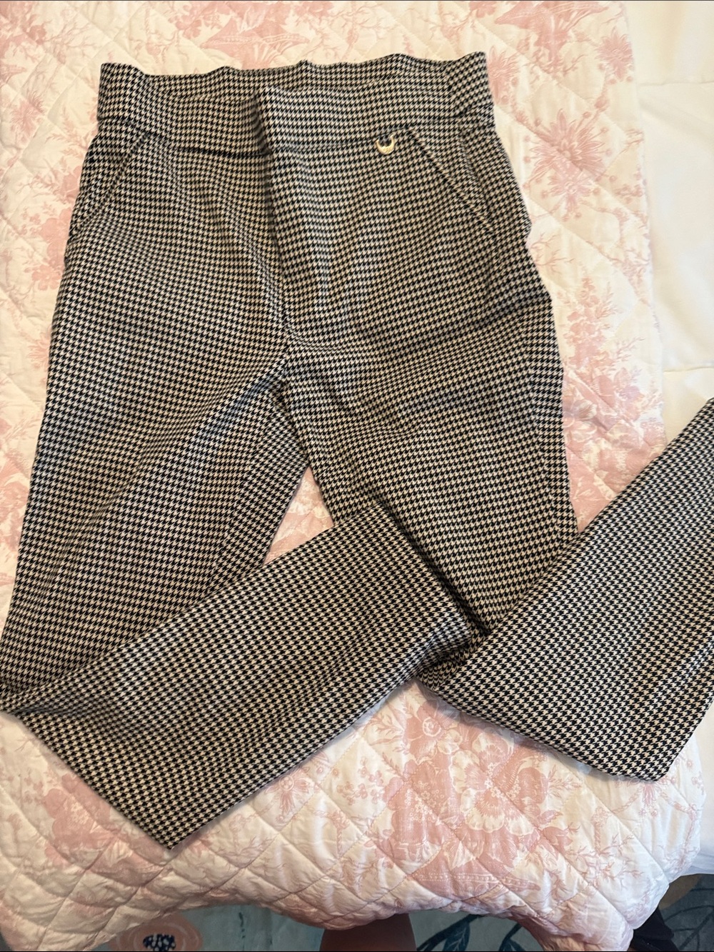 Rafaella Black & White Houndstooth Skinny Pants